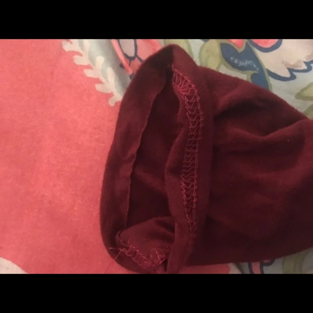 Burgundy maroon solid leggings